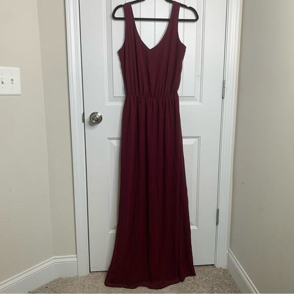 Show me your mumu burgundy bridesmaids maxi dress‎ size large - Picture 1 of 8